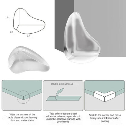 Transparent Corner Edge Covers for Furniture Protection