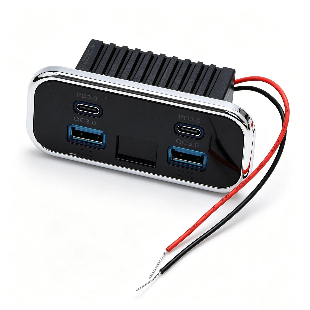 4-Port USB Charger Panel for Trucks & RVs (12V–24V) Dual PD QC 3.0 LED Volt