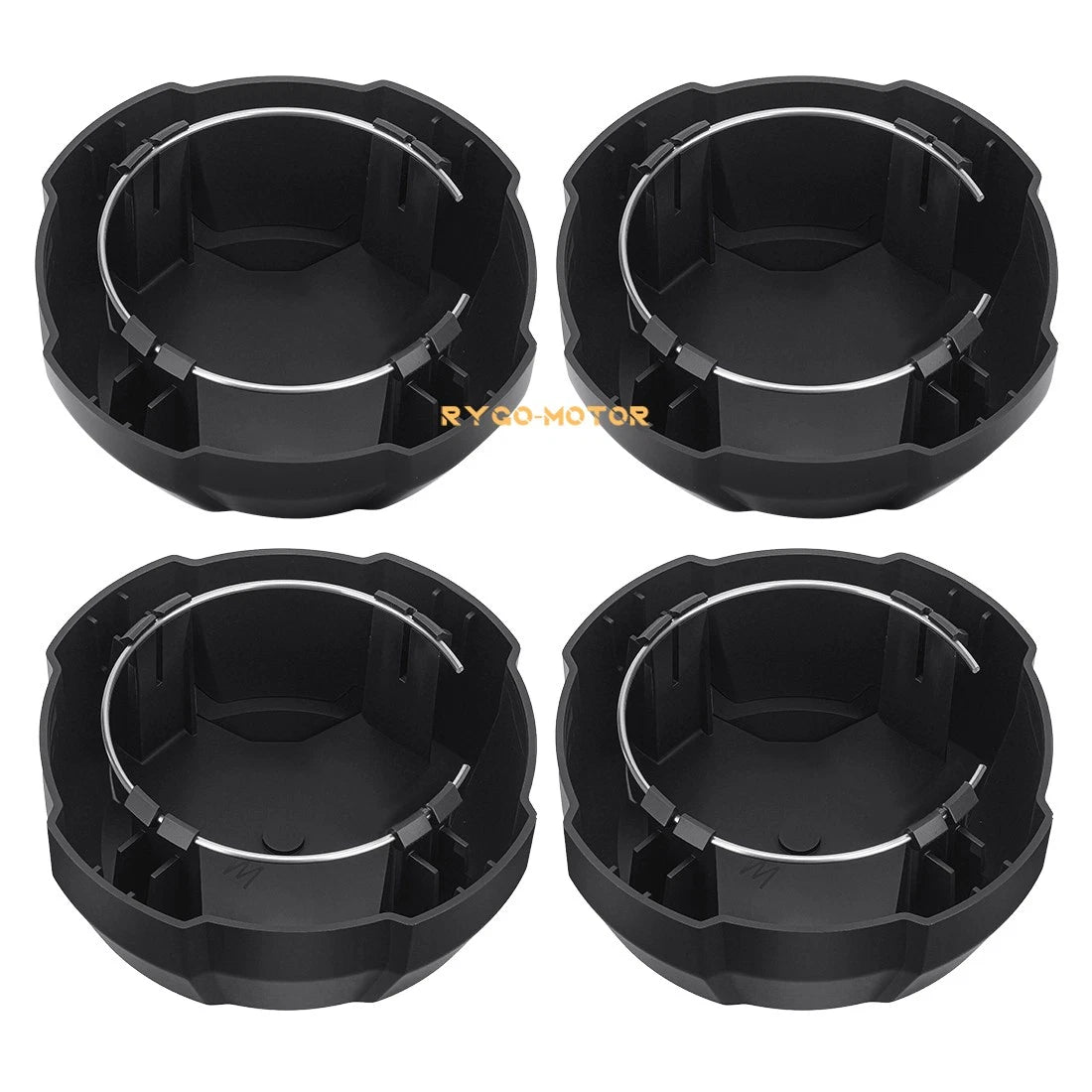 Set of 4 Matte Black Rim Caps for Polaris Ranger Crew SP 570 (2022–2025)
