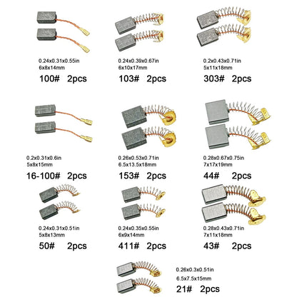 20Pcs Electric Motor Carbon Brushes Replacement for