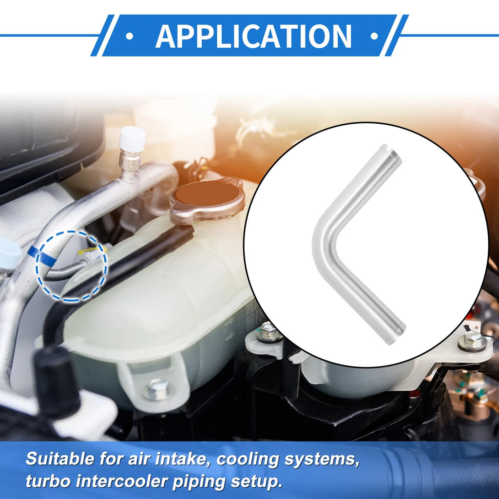 2.01" OD 90° Intercooler Pipe for - Brushed Silver Tone