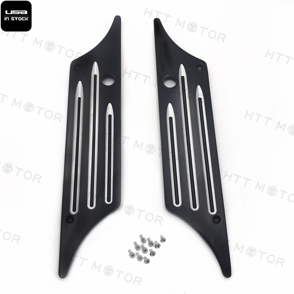 Saddlebag Latch Covers for Harley Davidson Touring (1993–2013) Black Pair