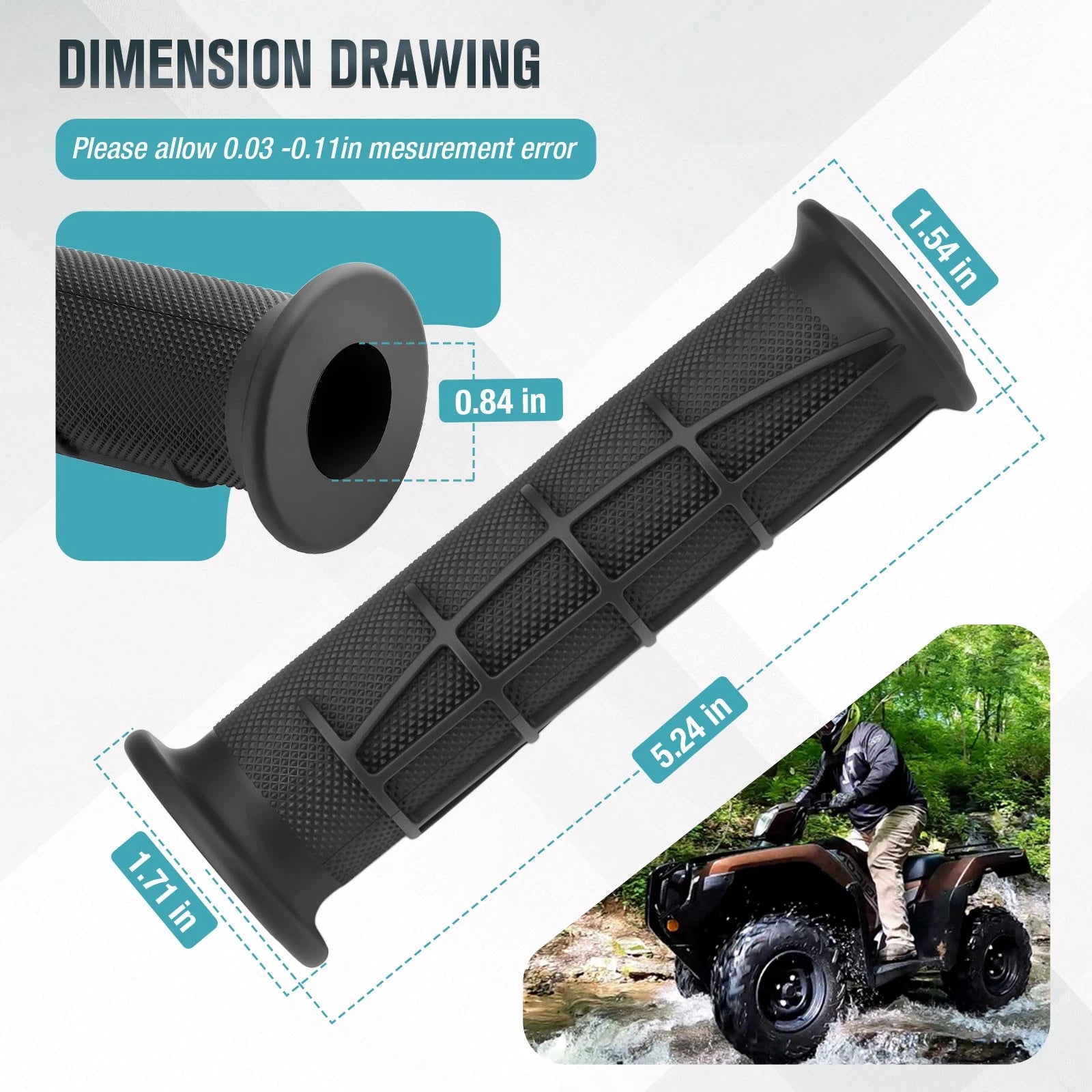 Handlebar Grips for Honda Foreman Rubicon 500 TRX500FA5/FA6/FA7 (2015–2019)