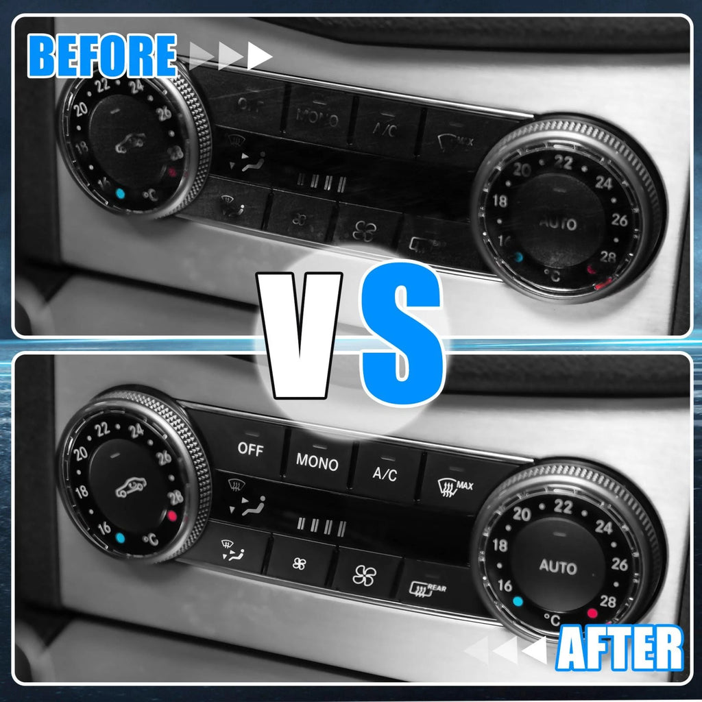 Center Console AC Button Stickers for Mercedes-Benz C300 (2008–2014)