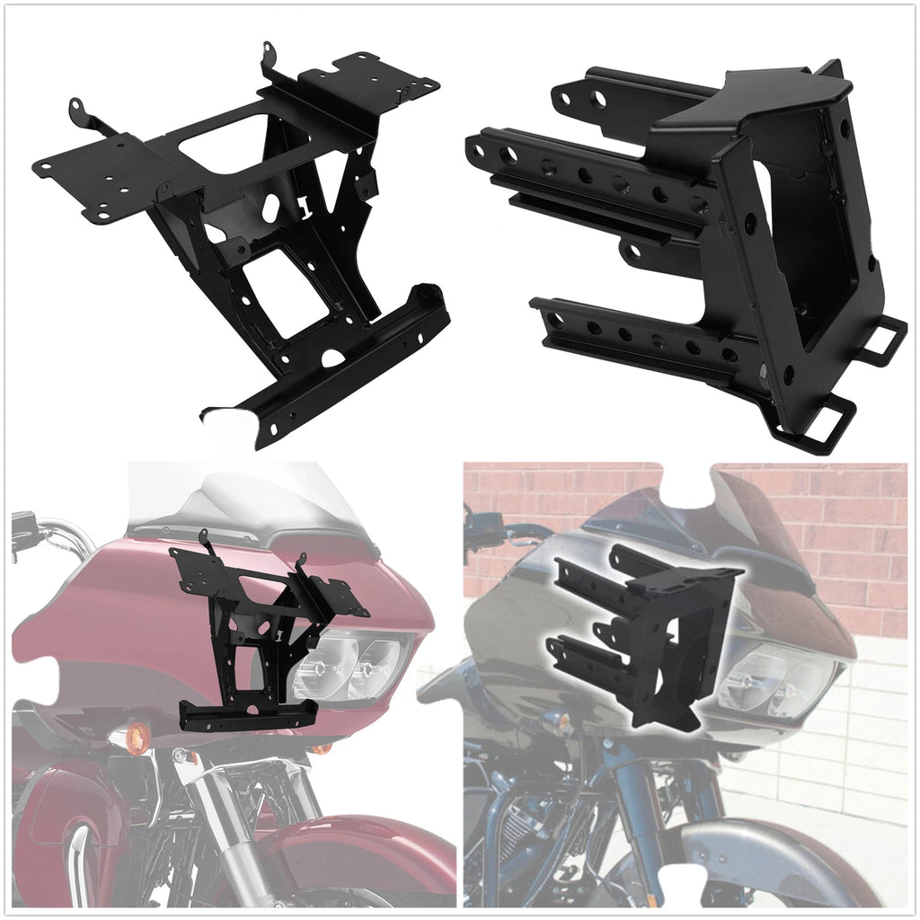 Front Inner Fairing & Radio Caddy Mount Bracket Kit for Harley Road Glide (2015–2023)