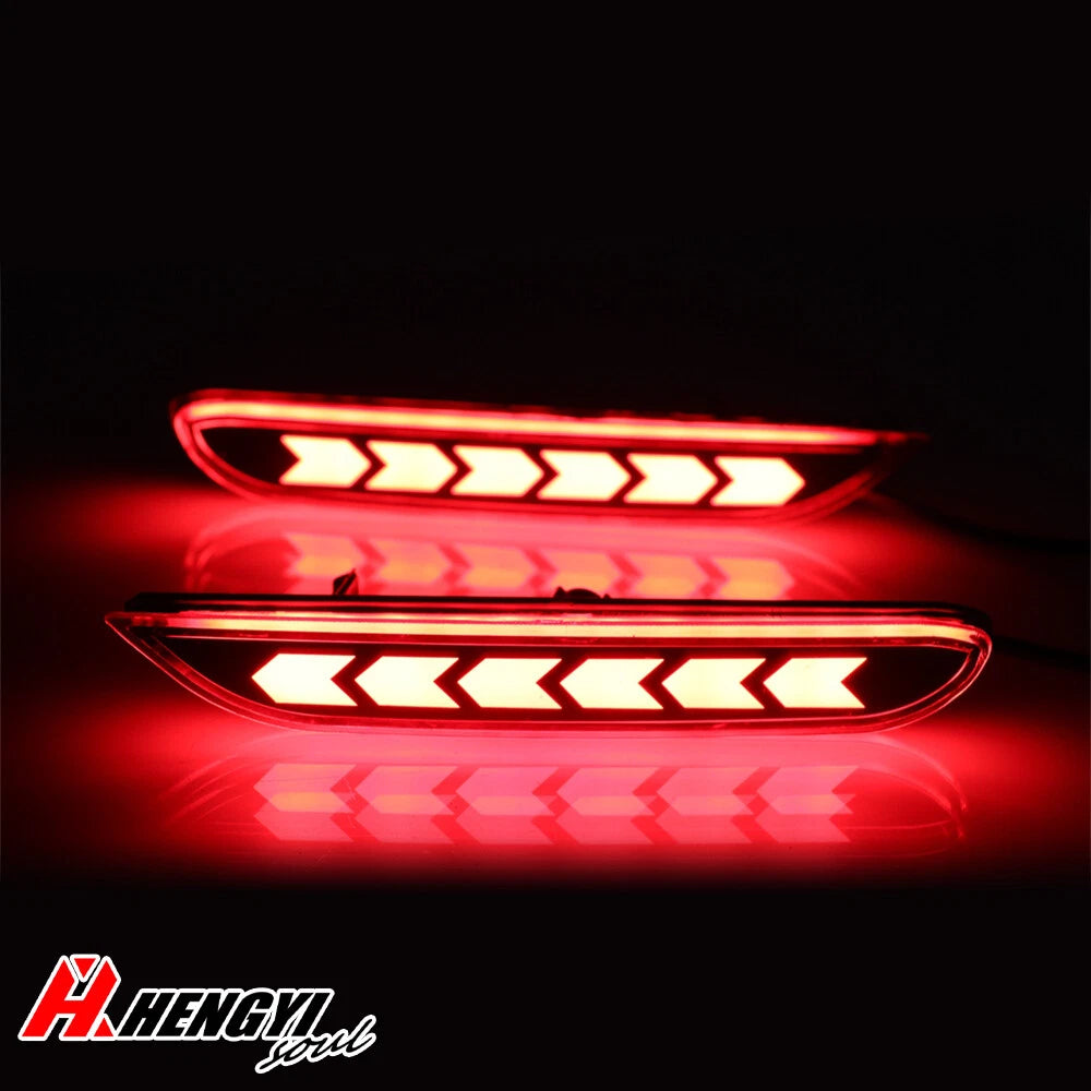 Pair Red LED Rear Bumper Tail Brake Signal Lights for Infiniti Q30 Q50 Q70 QX60 (2016–2020)