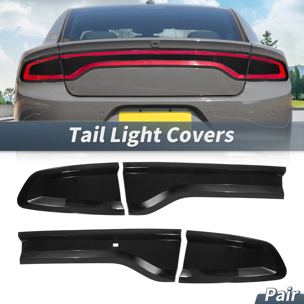 Tail Light Cover Tail Light Guard for Dodge Charger (2015–2024) ABS Smoked