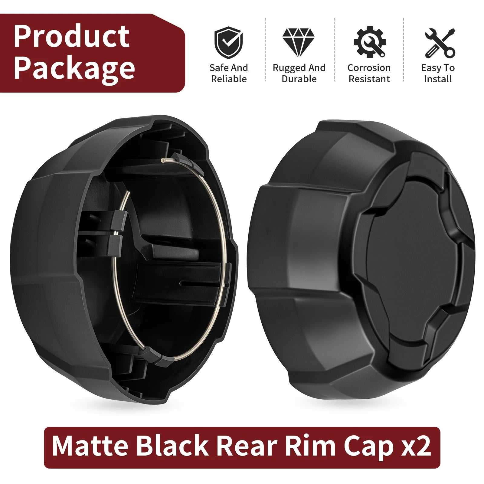 Matte Black Rim Cap for Polaris Ranger Crew SP 570 Northstar (2022–2025) 1524066-458