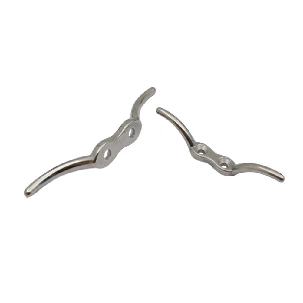 Stainless Steel Rope Cleat Hook for Boat Yacht (Universal Fit)