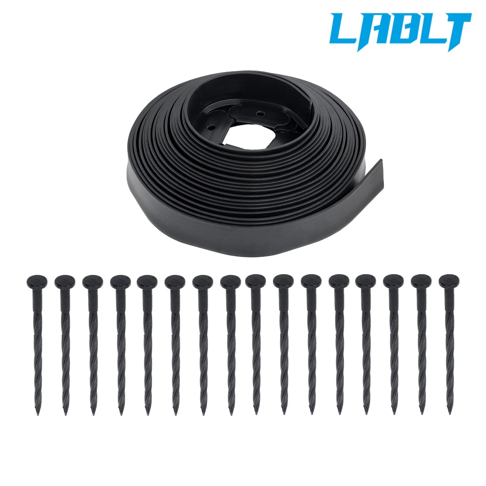 Landscape Edging Kit for Garden (40Ft, No Dig, Black)