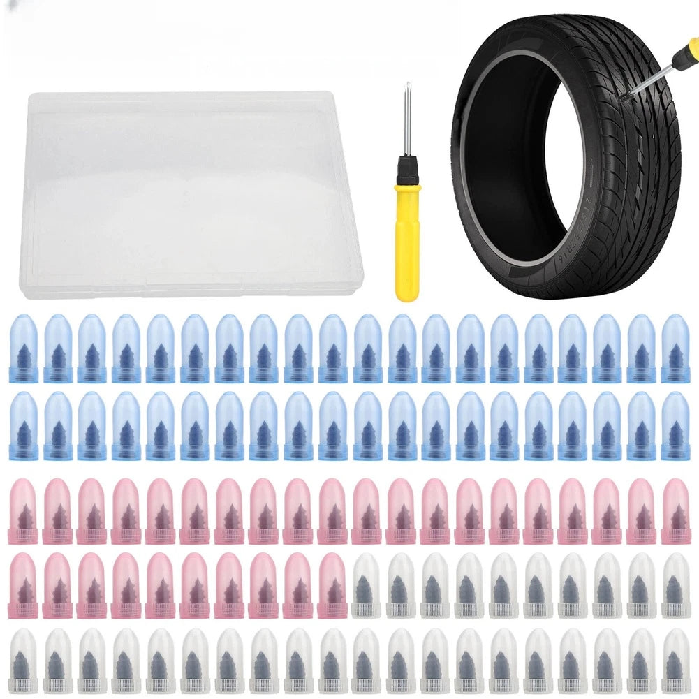 Tire Repair Kit for Roadside Use - Carbon Steel Rubber Seals