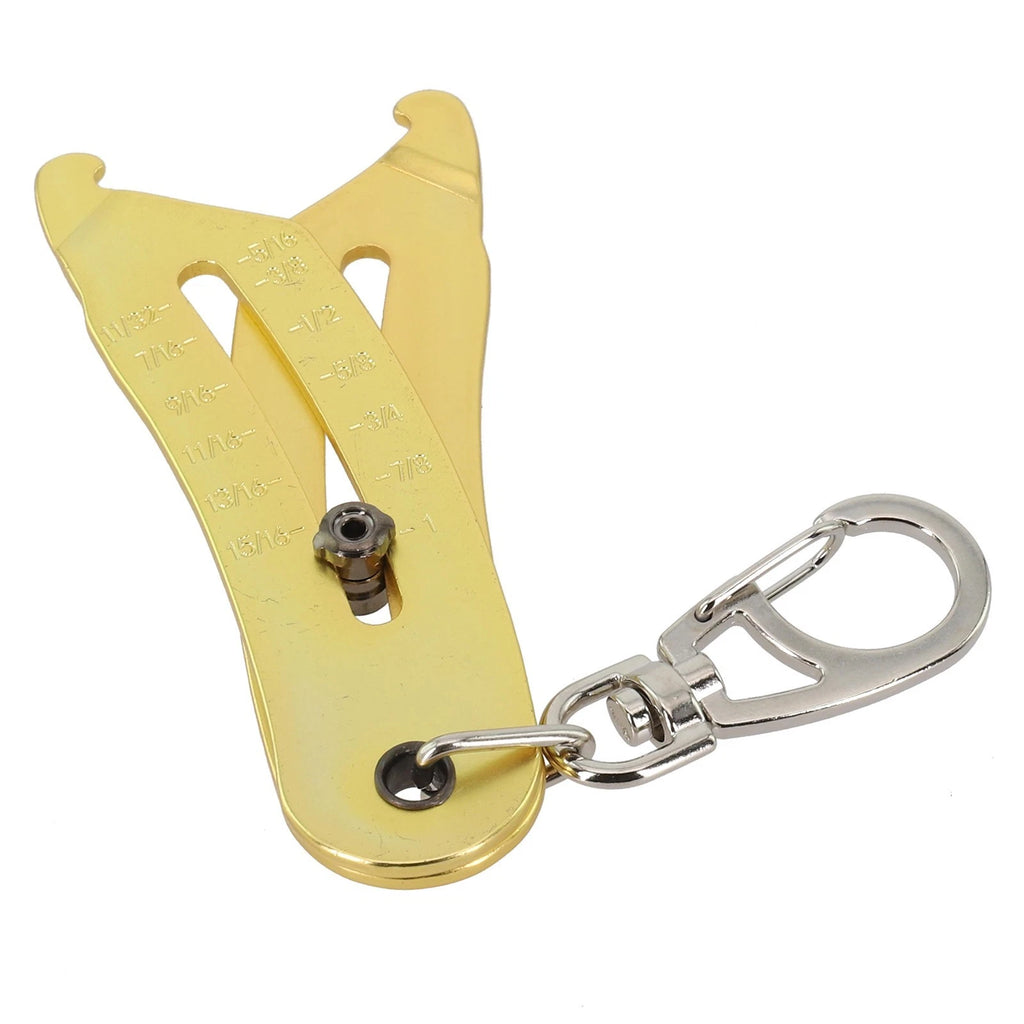 Portable Nut and Bolt Thread Size Measurement Tool Keychain