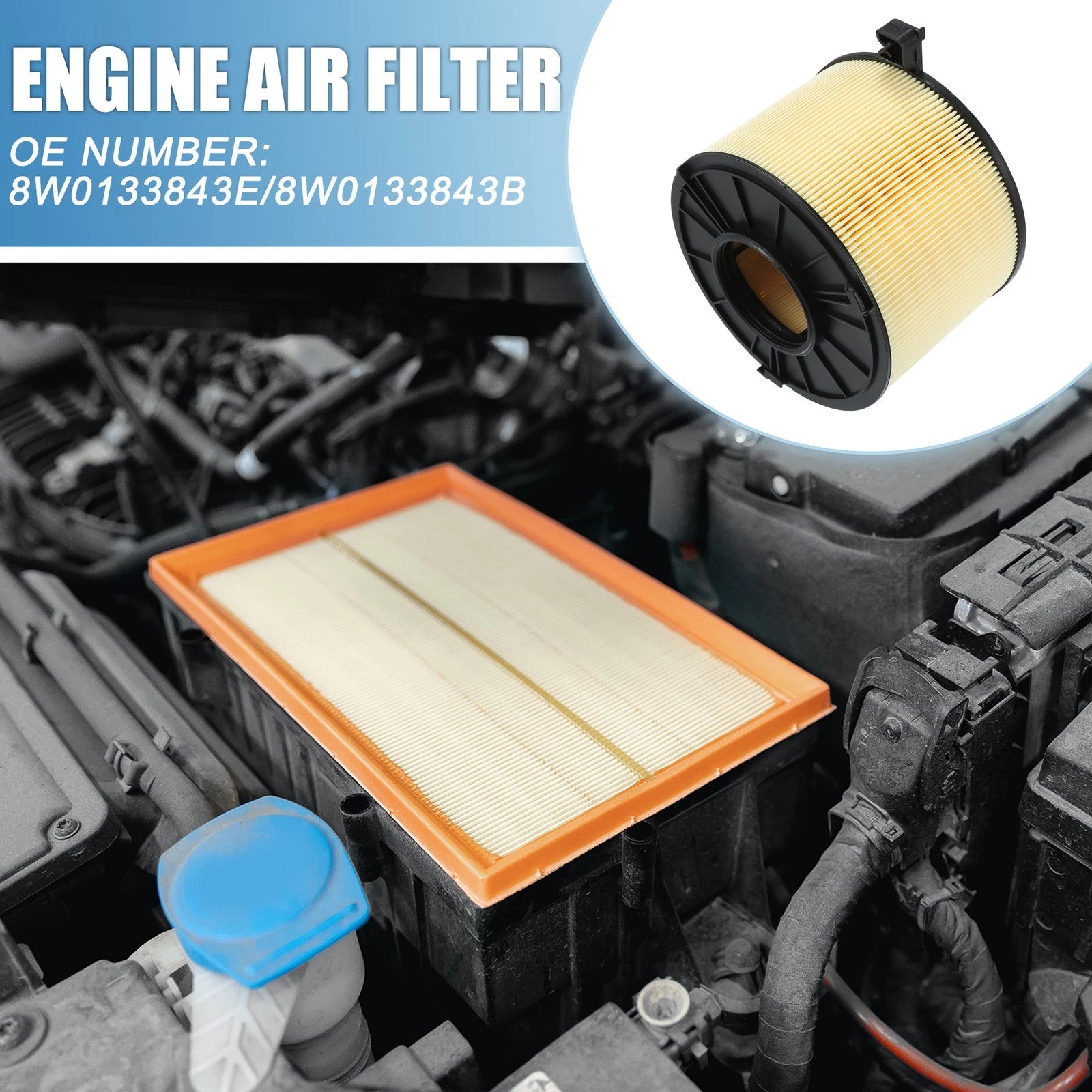 Engine Air Intake Filter Replacement for Audi A4 2.0L (2017–2020)