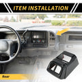 Carbon Fiber Pattern Rear Armrest Box AC Outlet Panel for Ford Ranger (2023–2024)