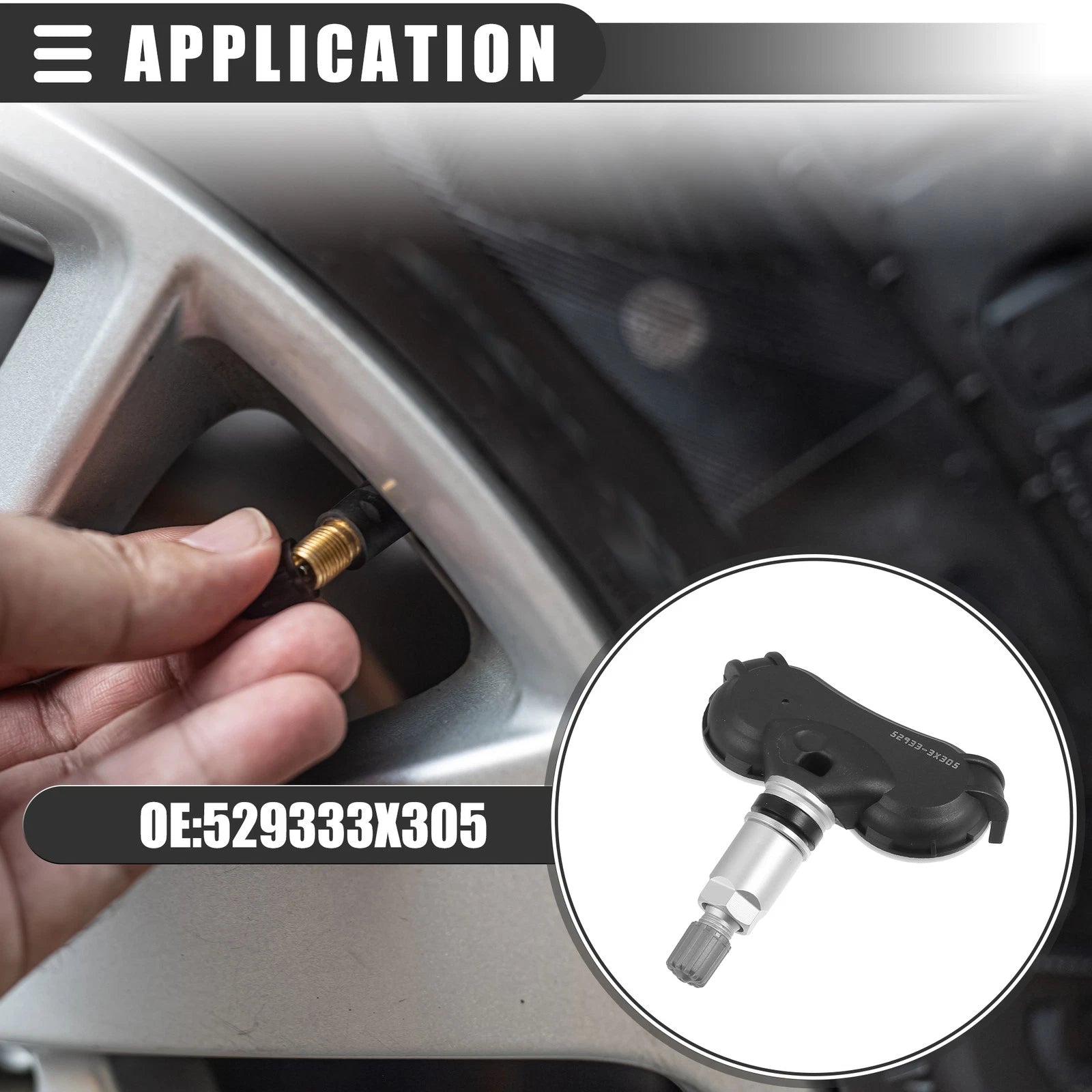 Tire Pressure Sensor 433MHz Programmable for Hyundai Elantra (2011–2018)