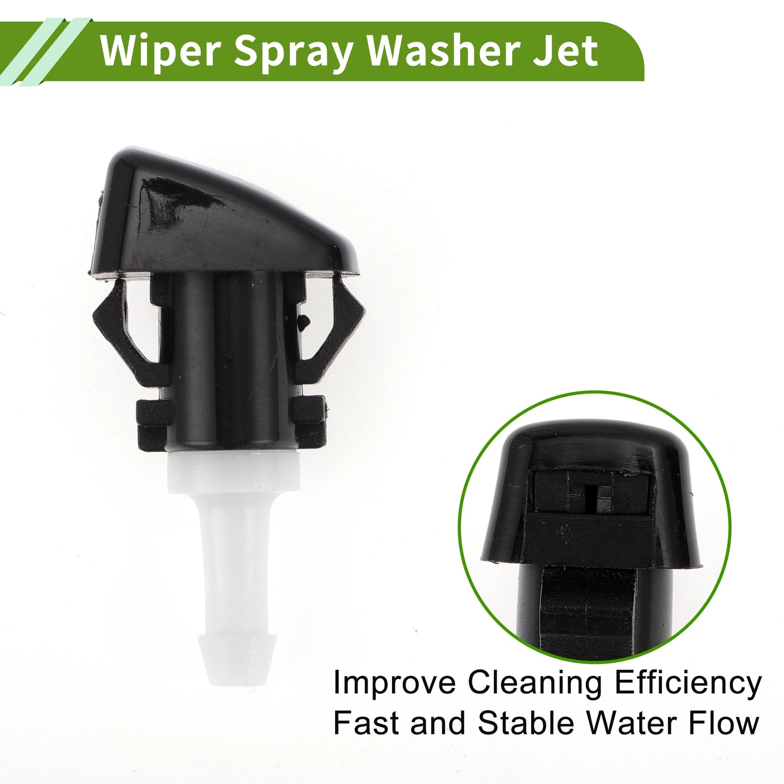 2X Windshield Washer Nozzle with Y Hose Connector for Chrysler 2008–2016