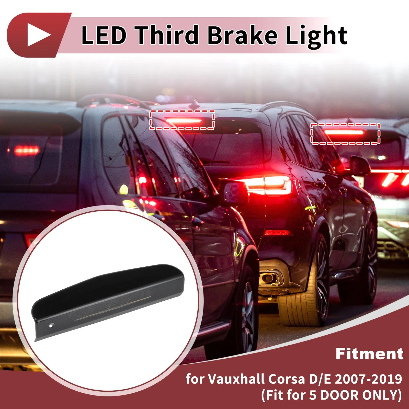 LED Third Brake Light for Vauxhall Corsa D (2007–2019) 13188045