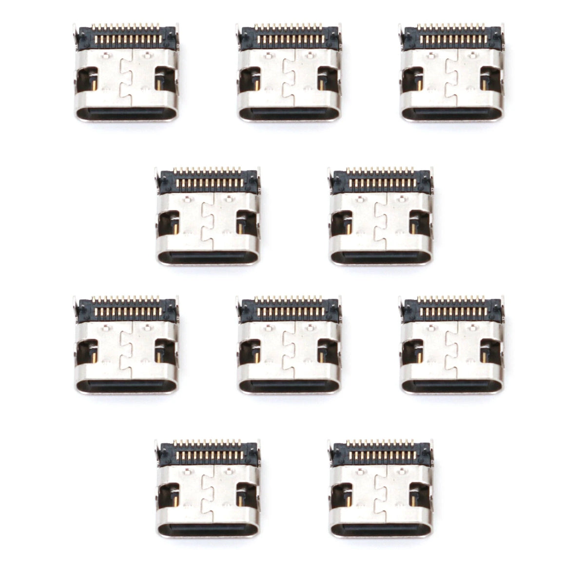 10-Pack USB 3.1 Type-C 24-Pin SMT Female Socket Charging Port Connector