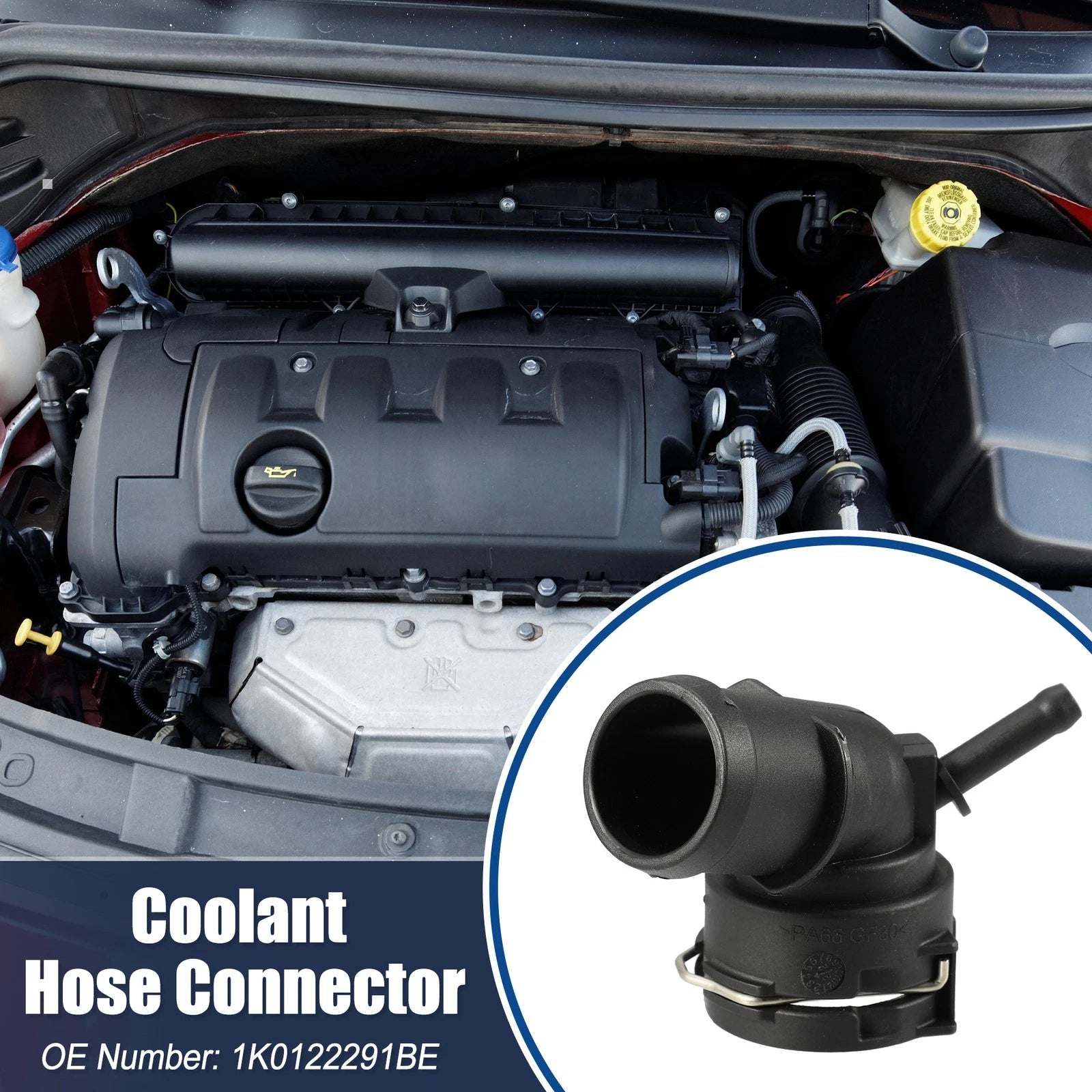 Radiator Coolant Hose Flange Connector Replacement for Audi A3 2.0L (2015–2020)