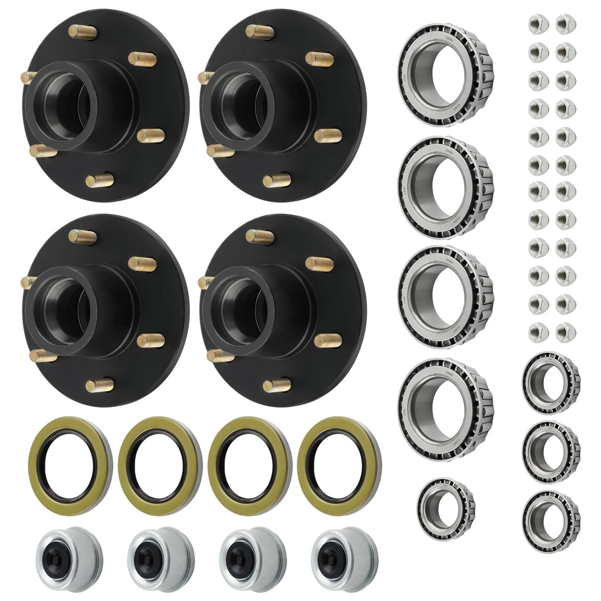 Hub Assembly for 6000# Trailer 6 Lug 6x5.5 Idler Axle Seals (No Year)