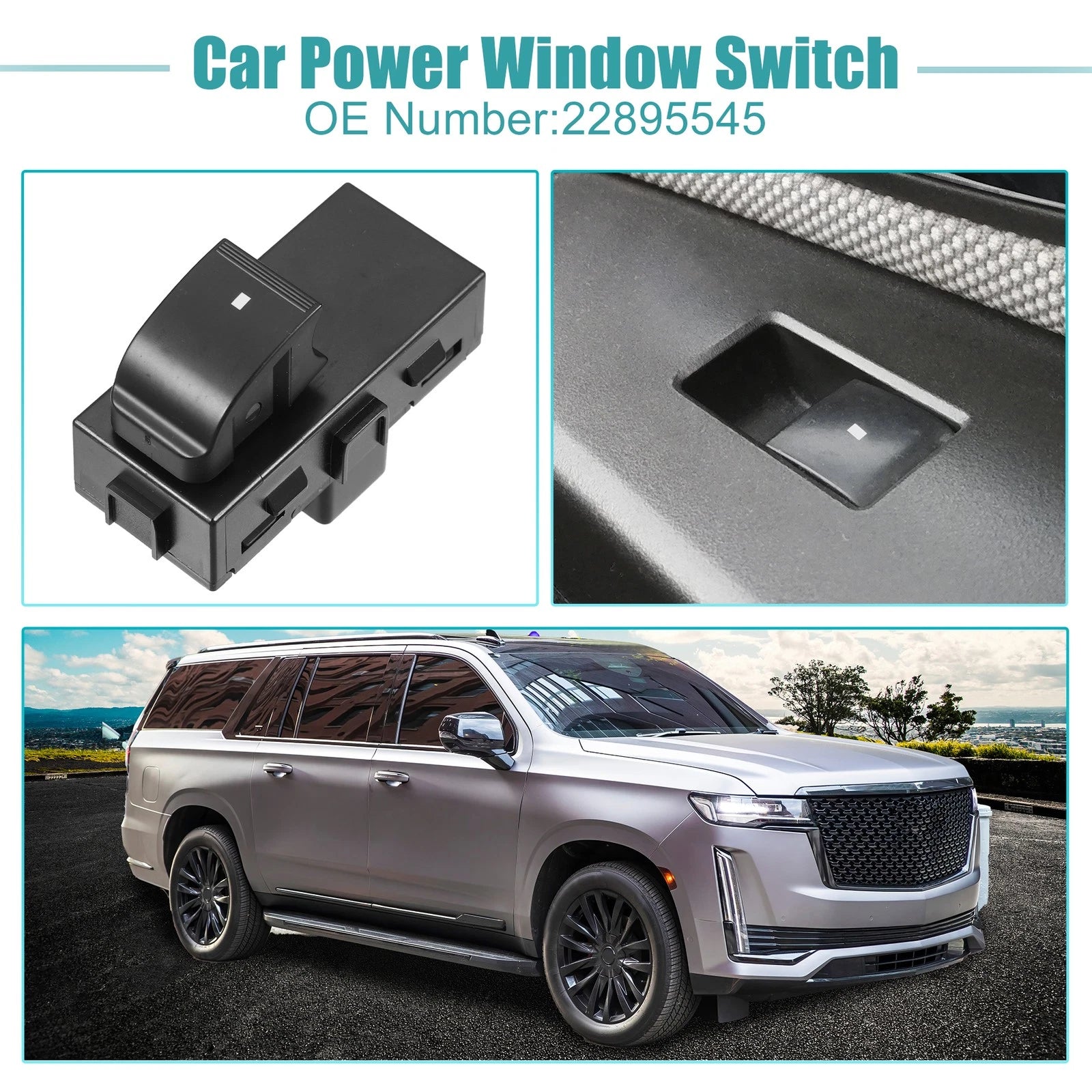 2pcs Power Window Switch Replacement for Cadillac Escalade Chevrolet HHR (2005–2011)