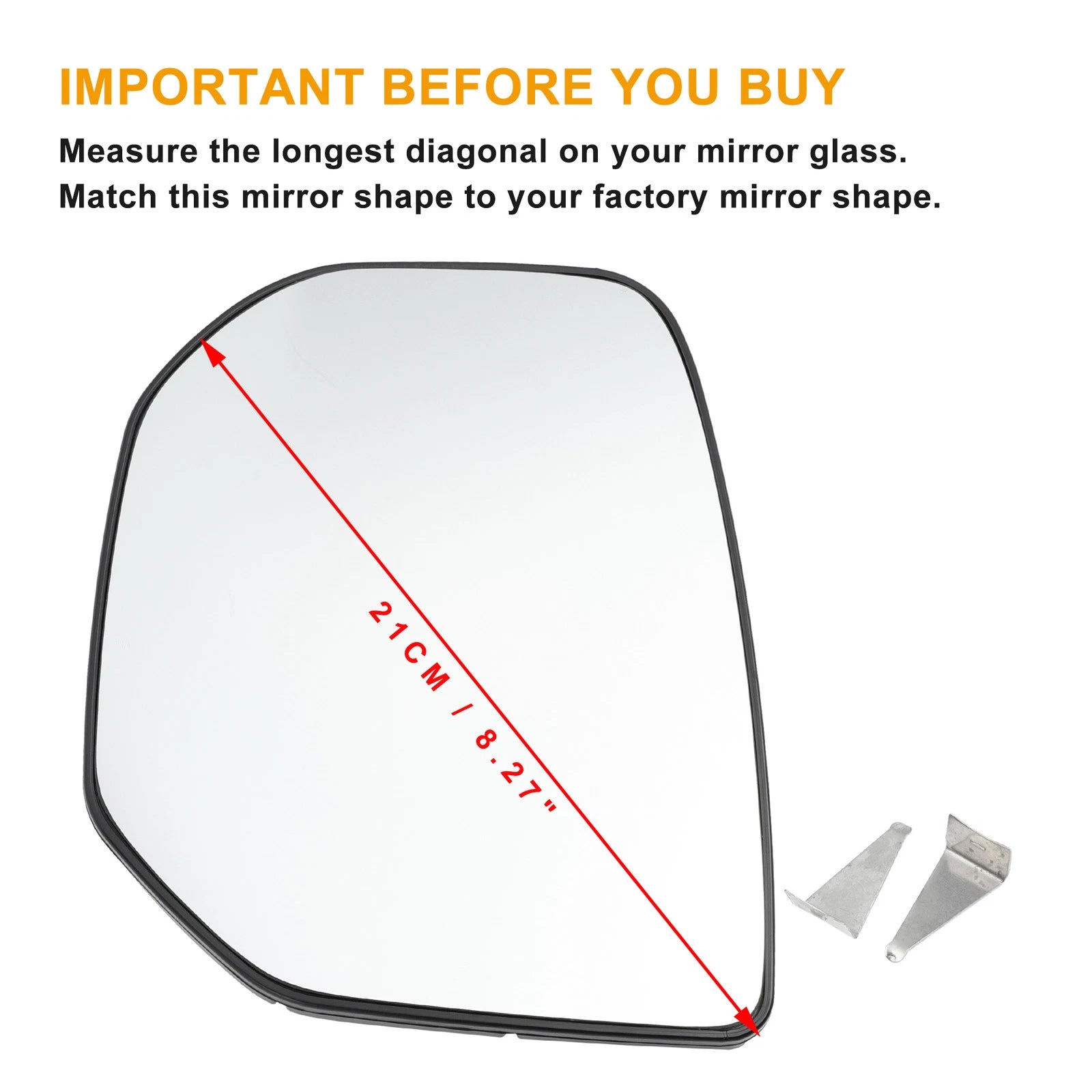 Left Side Heated White Mirror Glass for Citroen Berlingo (2008–2012)