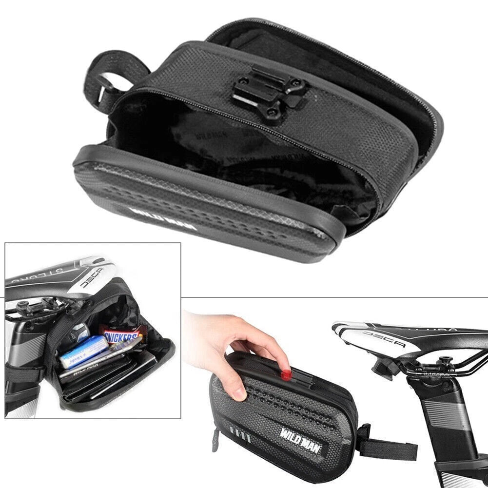 Saddle Bag for MTB Bicycle (Hard Shell, Waterproof)