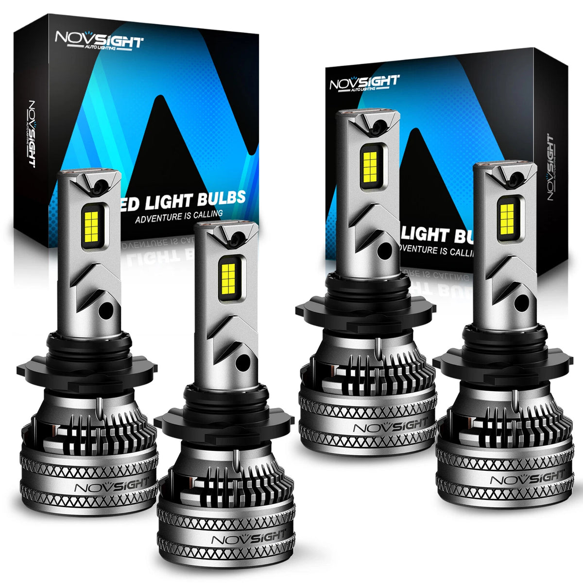 2X LED Headlight Bulbs 9005 9006 HB3 HB4 for High/Low Beam 40000LM 6500K