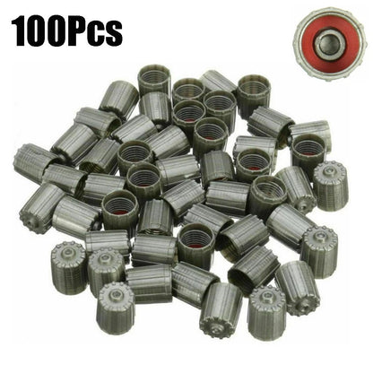 100X Plastic TPMS Tire Valve Stem Cap Cover for Car Truck Motorcycle (N/A)