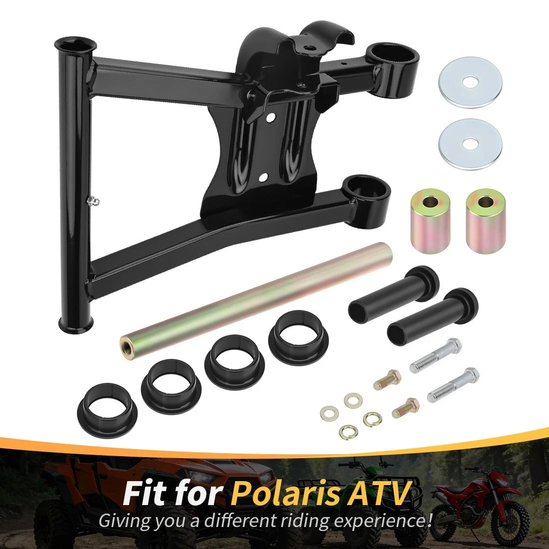 Rear Lower Right A-Arm Bushing Kit for Polaris Sportsman 400 450 500 600 700 800 (2000–2023)