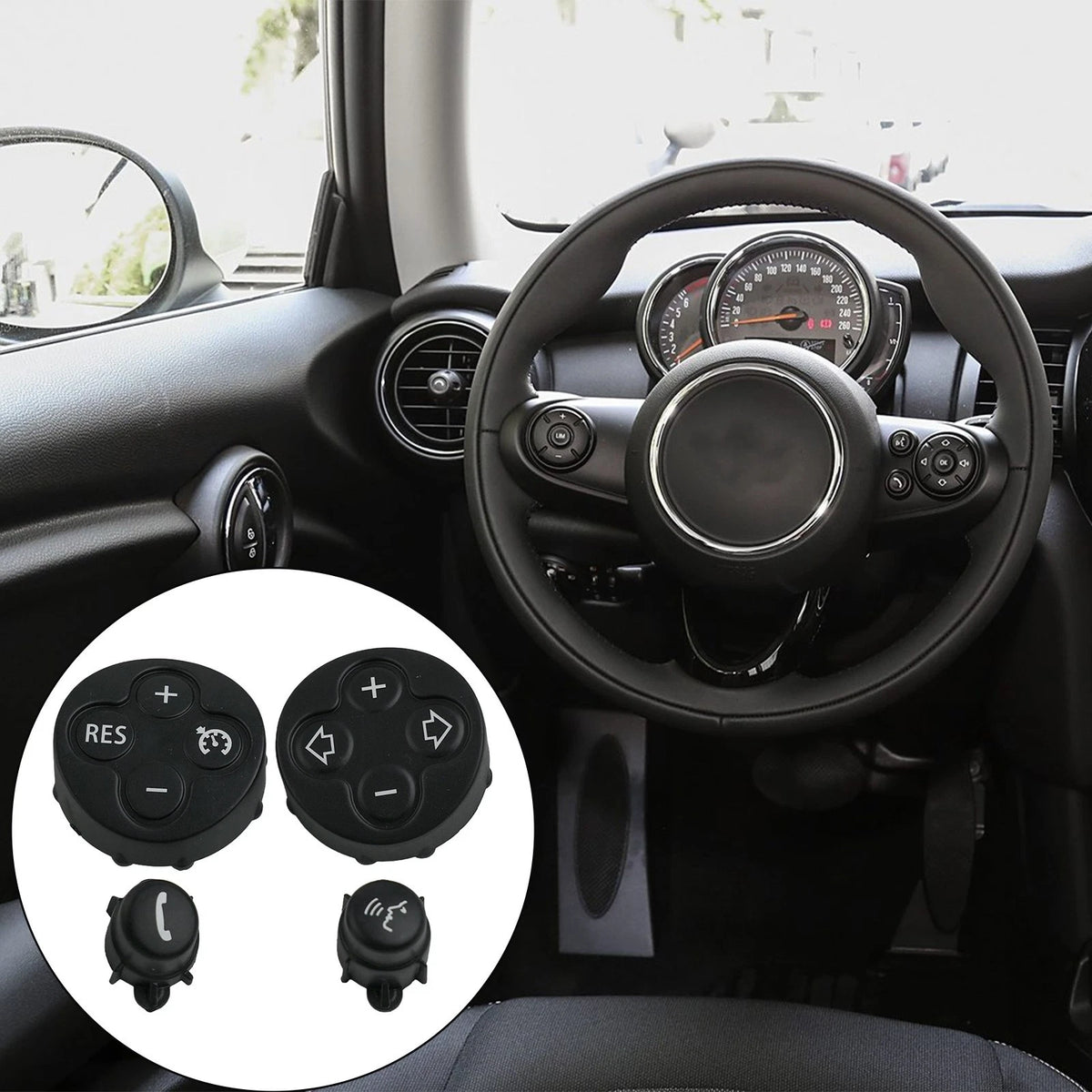 Cruise Control Button Cover Set for Mini Cooper (2007–2015)