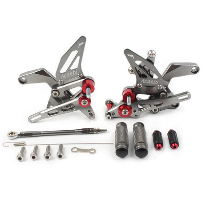 2X Footrest System for Kawasaki Z900 (2021–2023) Aluminum Gray