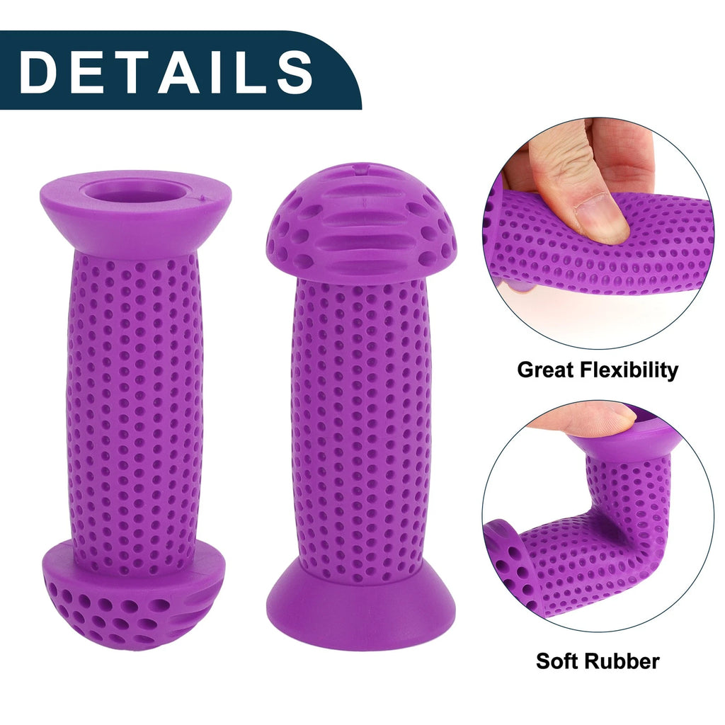 Handlebar Grip Cover 100mm Soft MTB End Protector for Child Bike (Purple)
