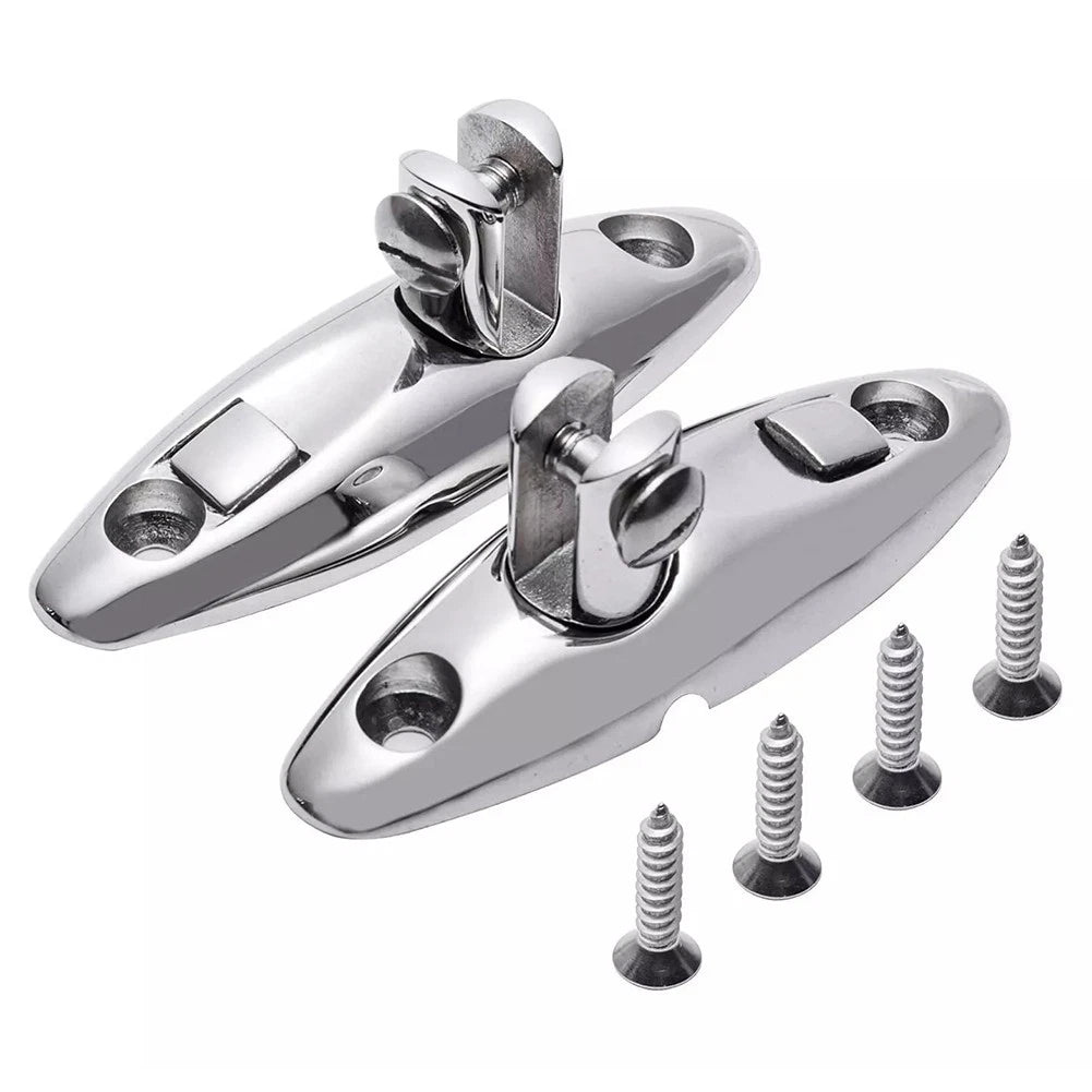 Stainless Steel Hinge Polished Finish Saltwater Resistant Secure Attachment