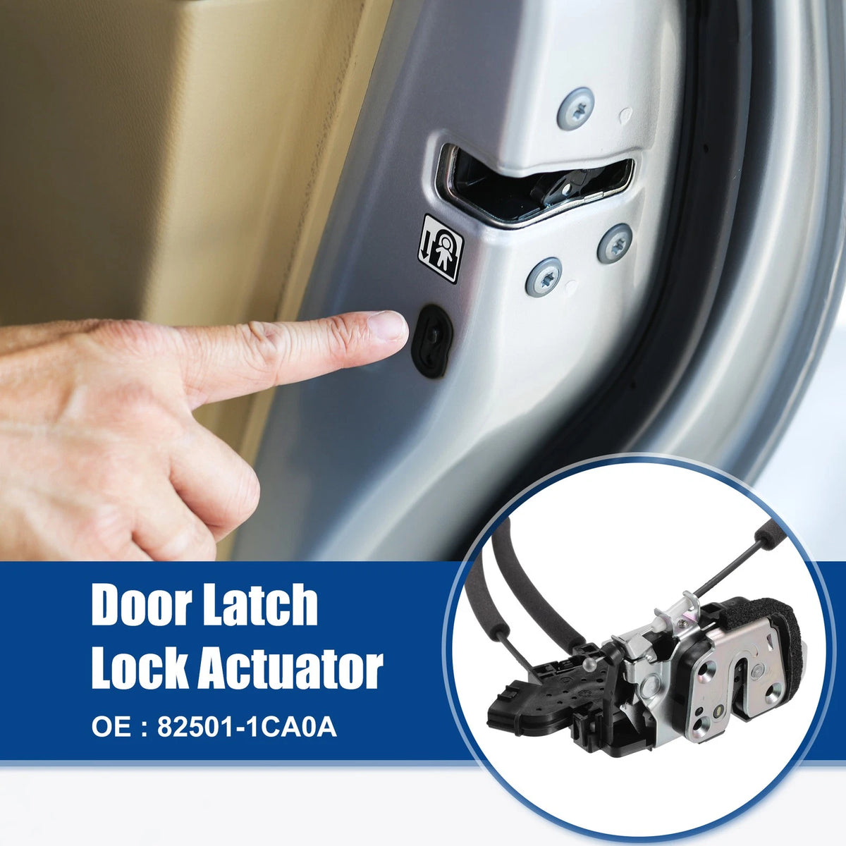 Rear Left Door Lock Latch Actuator for Infiniti QX70 (2014–2017) No. 82501-1CA0A