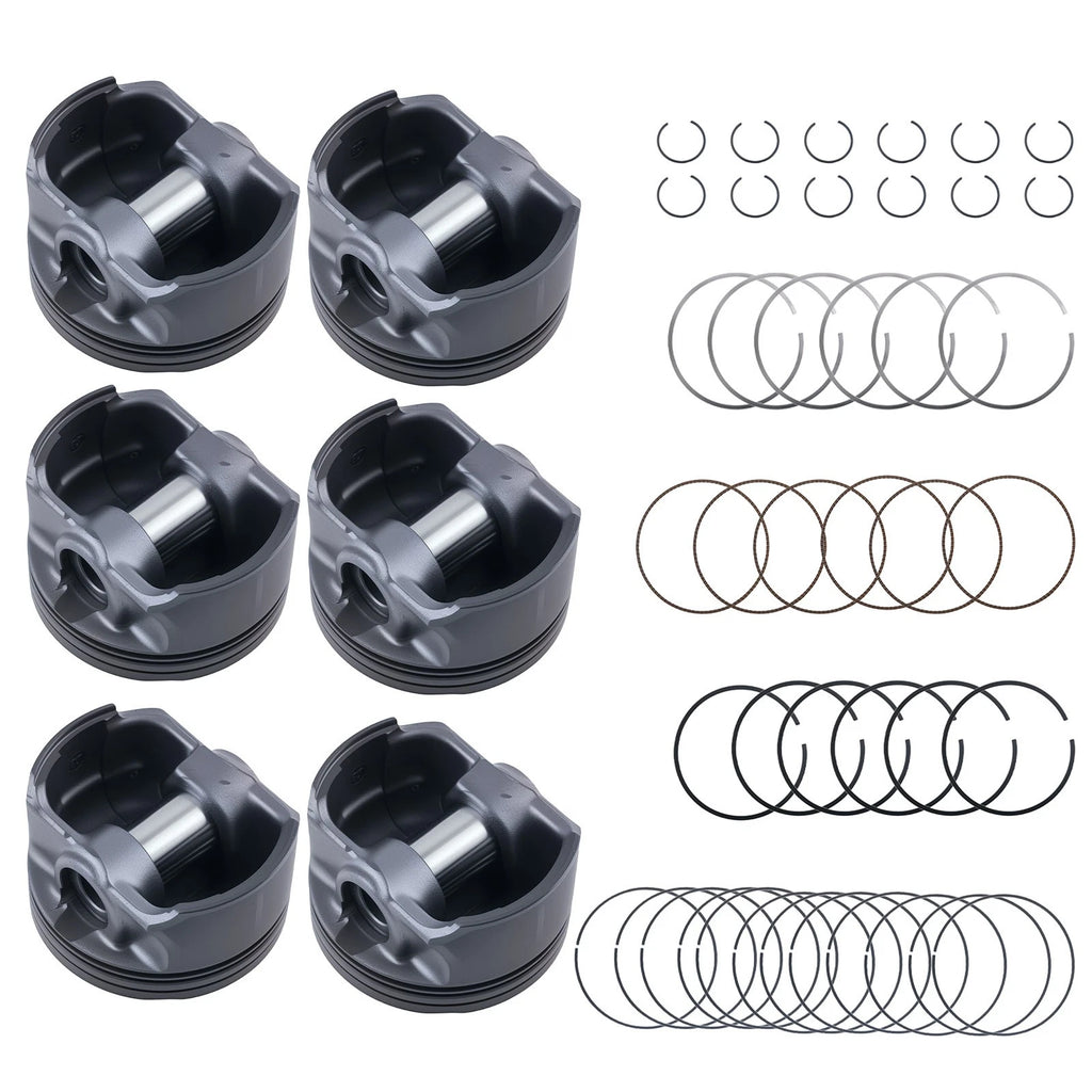 Piston Rings Set for BMW M54 B25 E46 E39 E60 E83 E85 2.5L (1997–2011) 11257509175