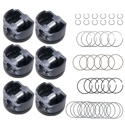 Piston Rings Set for BMW M54 B25 E46 E39 E60 E83 E85 2.5L (1997–2011) 11257509175