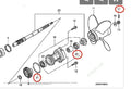 Lower Unit Seal Kit for Honda 8/9.9/10/15/20HP (91252-ZW9-003, 91351-ZV4-003)