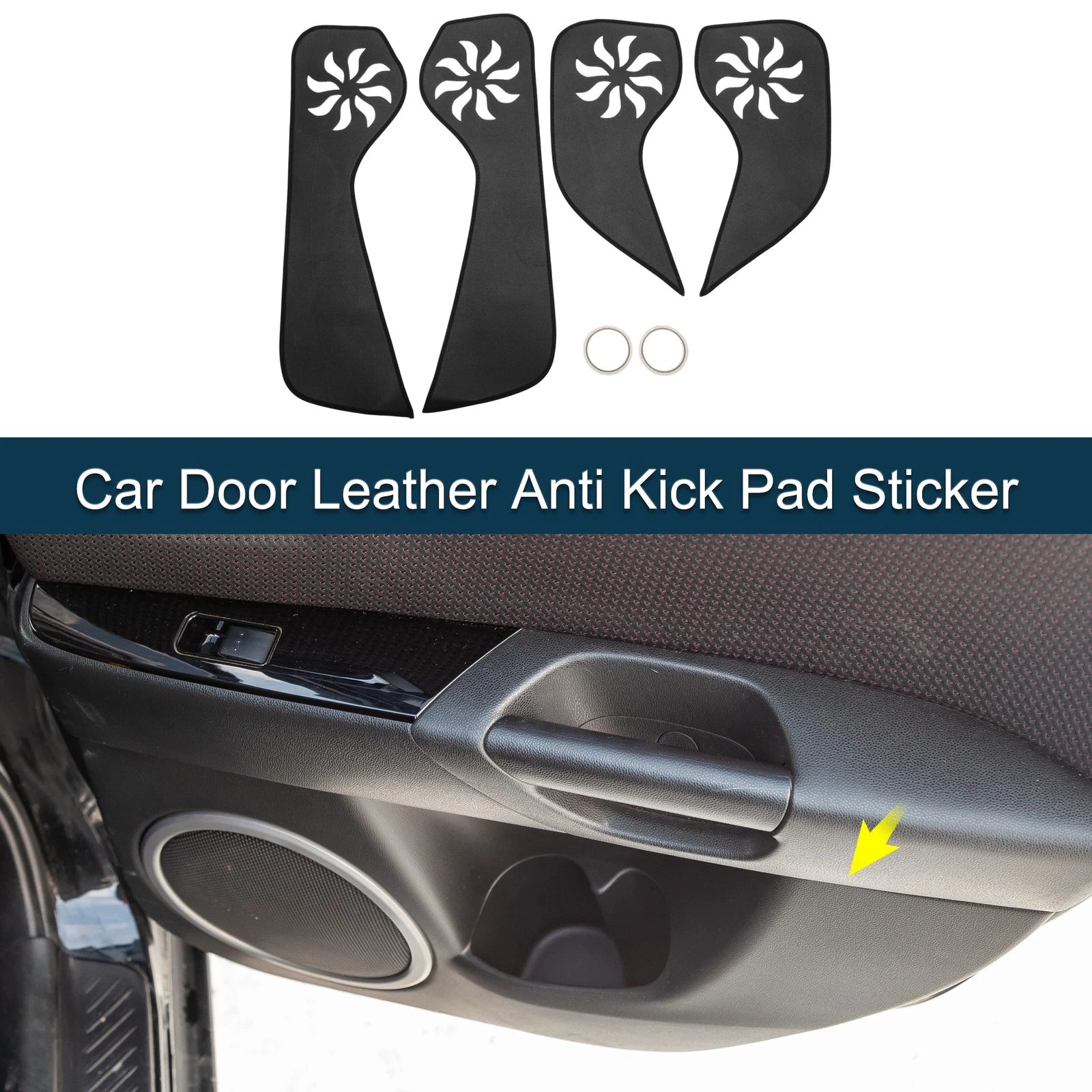 Door Anti Kick Pad Leather Left Right Set for Audi Q5 (2012–2016)