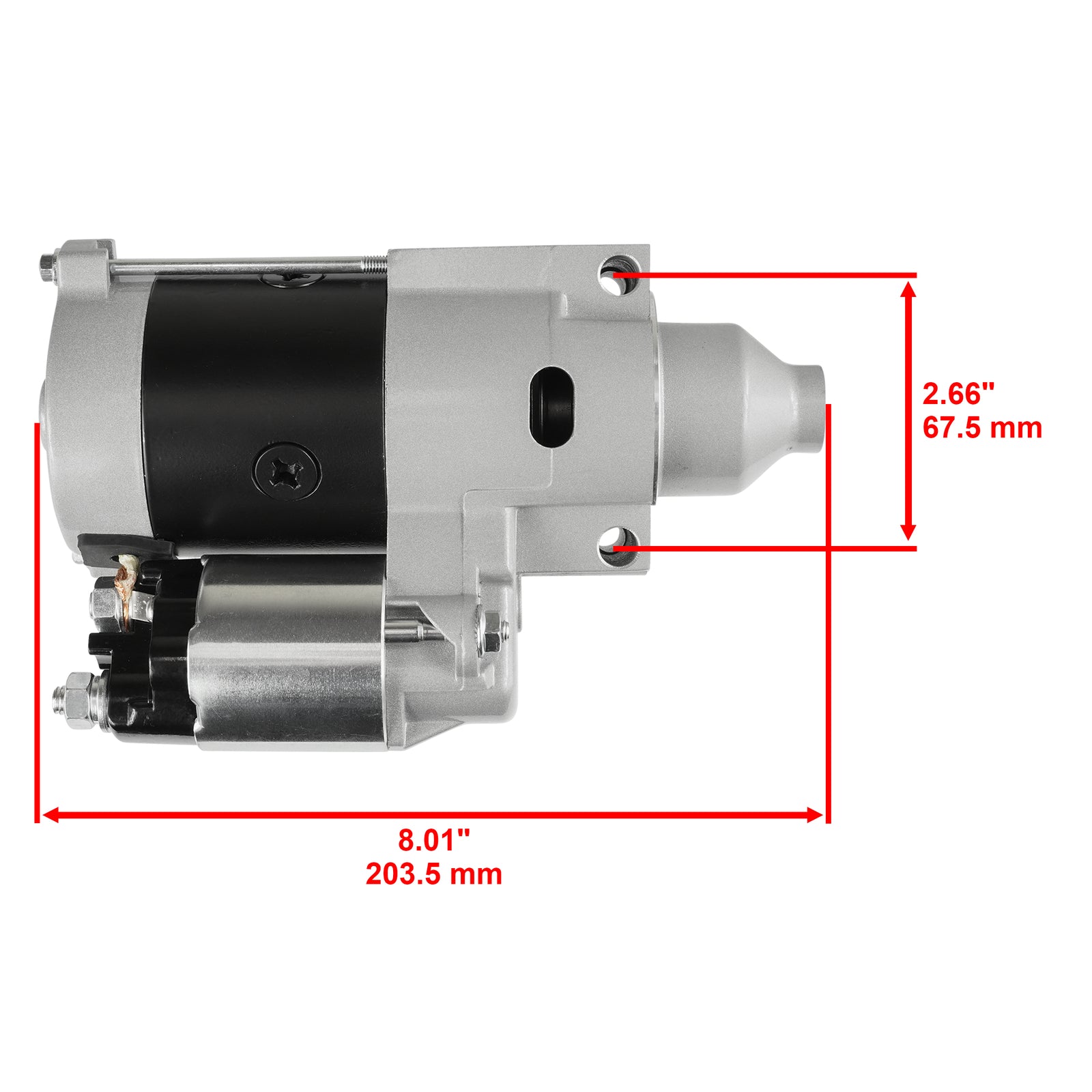 Caltric Starter Replacement for John Deere Mower 647 657 667 717 (2007–2017)