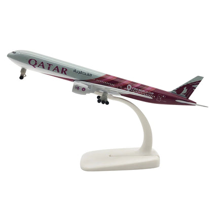 Alloy Model Airplane Display for B777 Qatar World Cup (1:400 Scale)