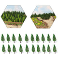 50pcs Pine Trees for Railroad Park Landscape Scenery Layout (48mm)