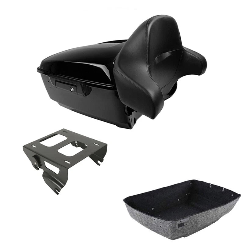 Black King Trunk Backrest for Harley Touring Road Glide (2014–2026)