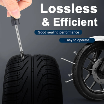 Tire Repair Rubber Screw Nails + Screwdriver Tool Set for Cars (Universal)