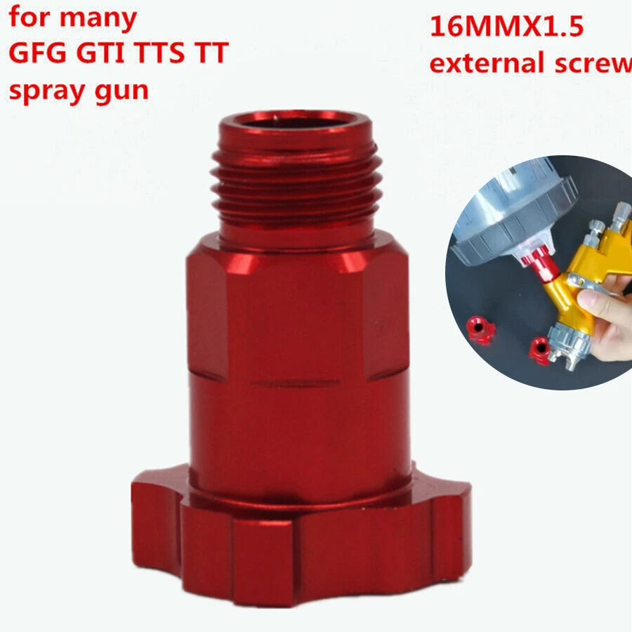For Adapter Spray Gun Red Connector M16 x 1.5mm External Thread Universal 1x