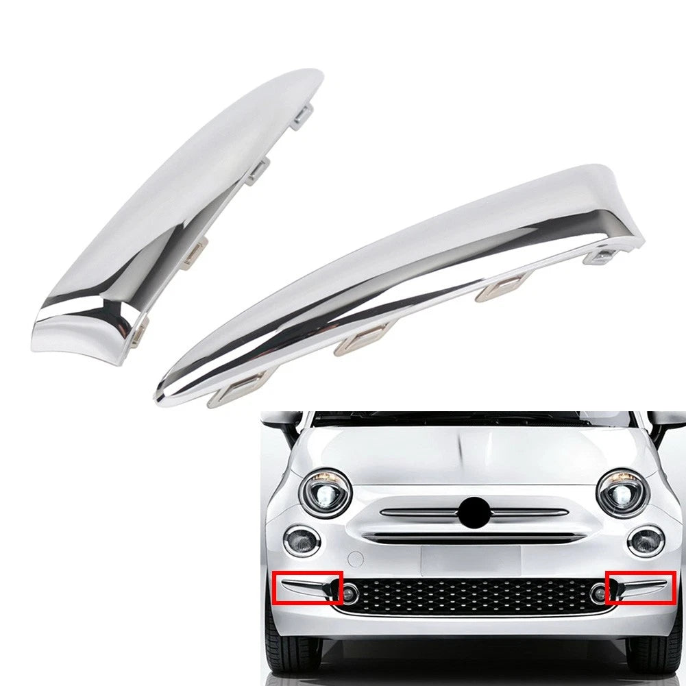 Front Bumper Side Chrome Trim for Fiat 500 Lounge (2015–2020)