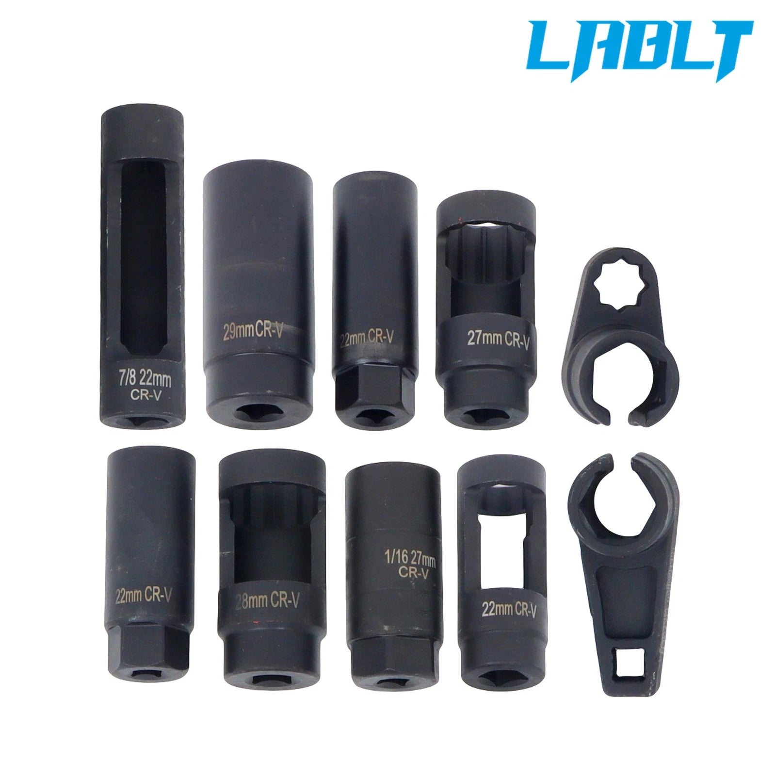 O2 Oxygen Sensor Socket Wrench Set for Universal Vehicles (3/8" & 1/2" Drive)