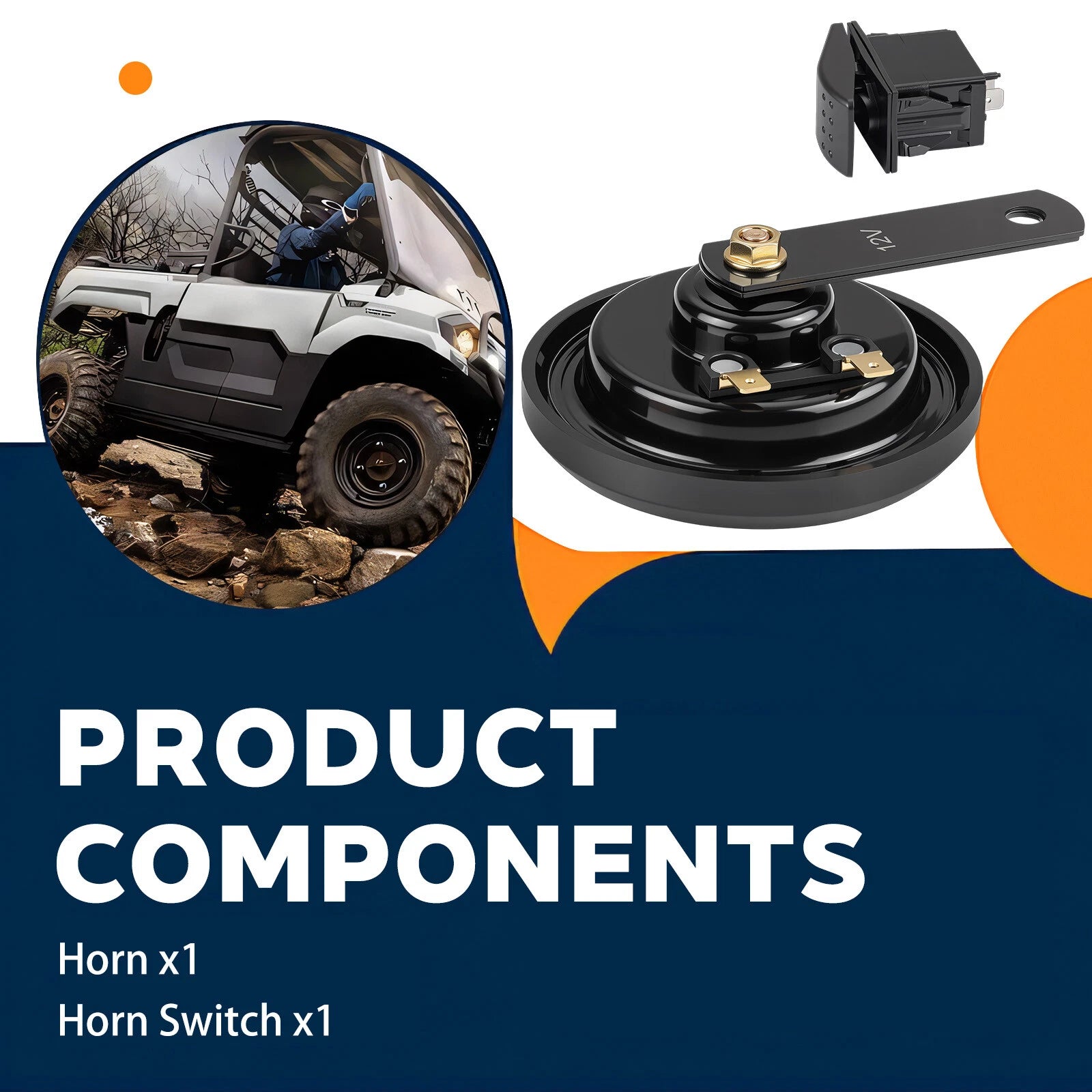 Horn Kit for Kawasaki Mule Pro FXT FX DX DXT FXR (2019–2024) 99994-2173