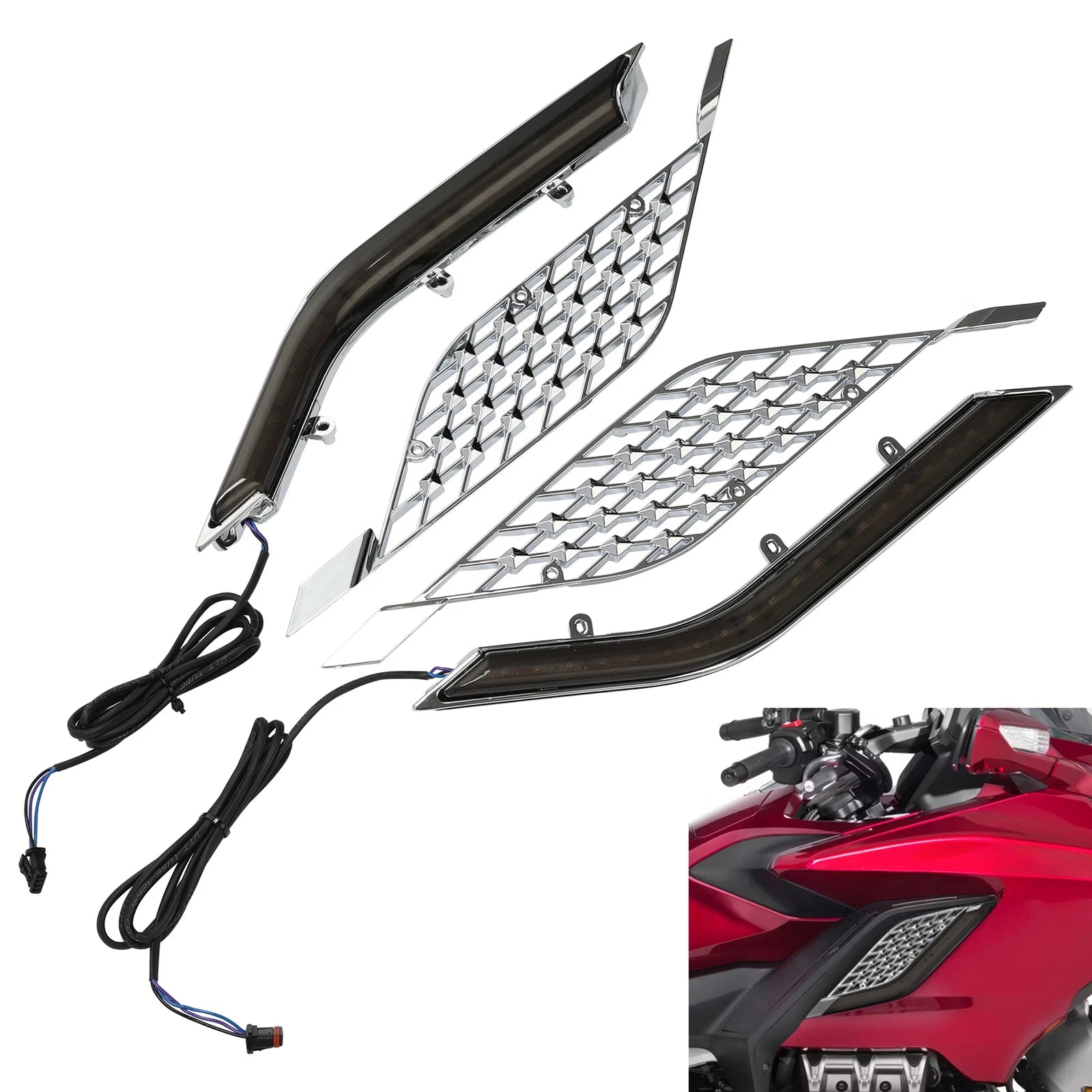 LED Radiator Grill Panel Lights for Honda Goldwing GL1800 (2018–Present)