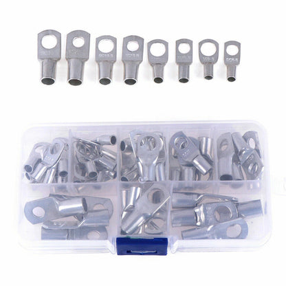 60pcs Copper Lug Battery Cable Ring Connector Terminal